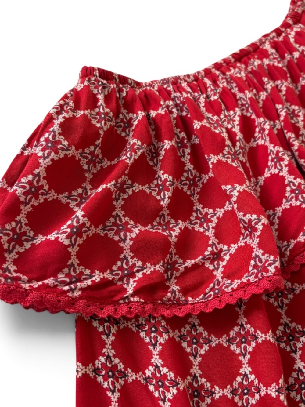 Angie Boho One Shoulder Ruffle Mini Dress - Picture 2 of 3